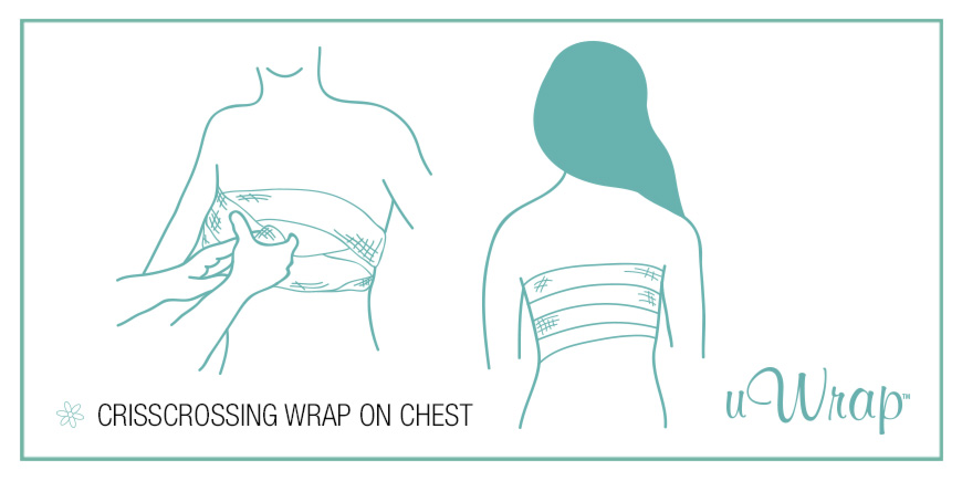 Crisscrossing wrap on chest